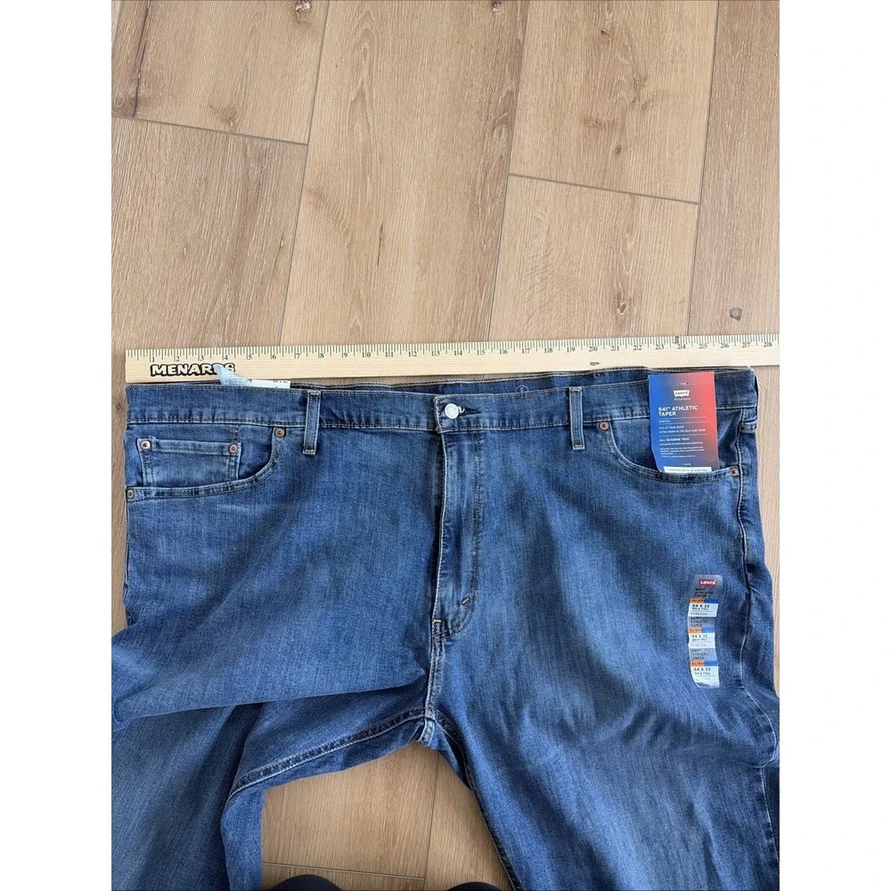 Levis 541 Athletic Fit‎ Tapered Leg Stretch Denim Jeans Men's Size 54 X 32 Big